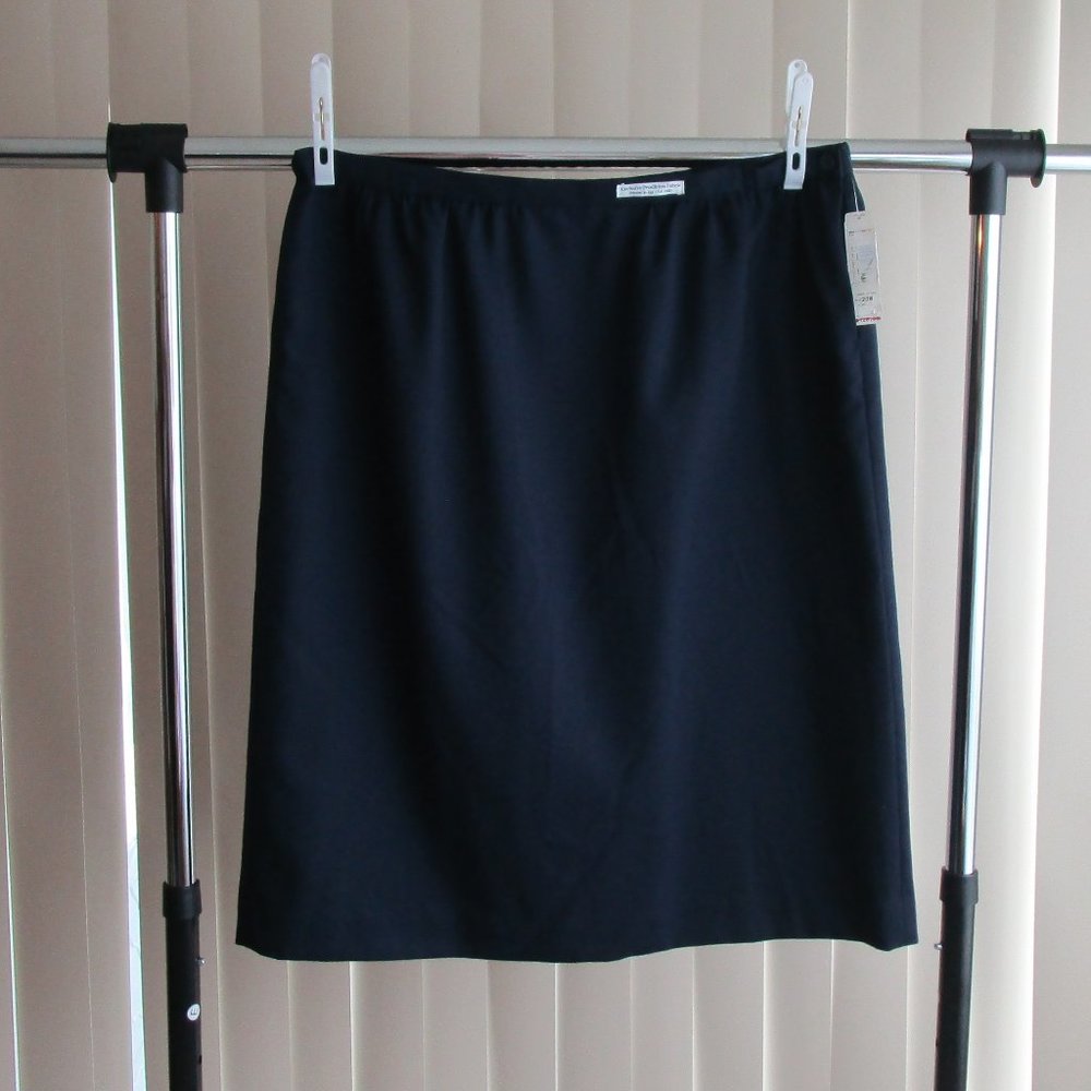 NEW Pendleton Wool A-line Skirt - navy blue